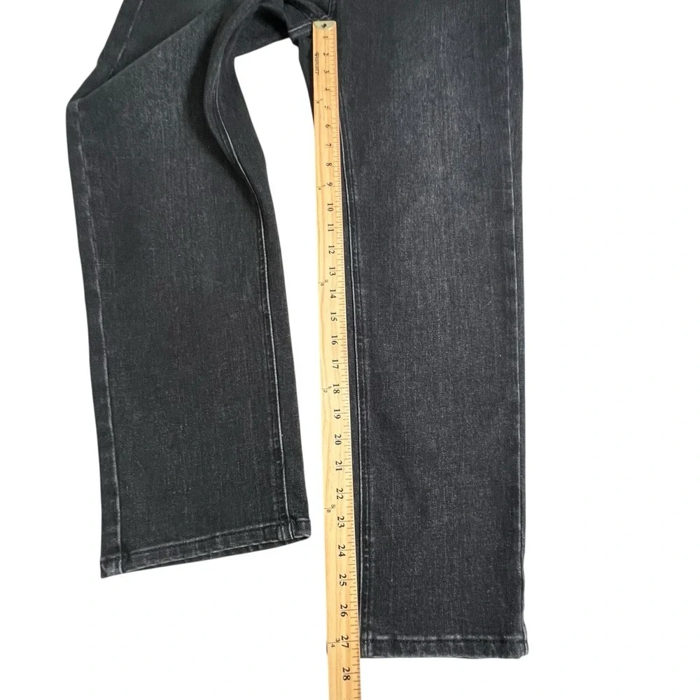 Oat New York Womens 8/29 Black‎ Straight Leg Mid Rise Jeans